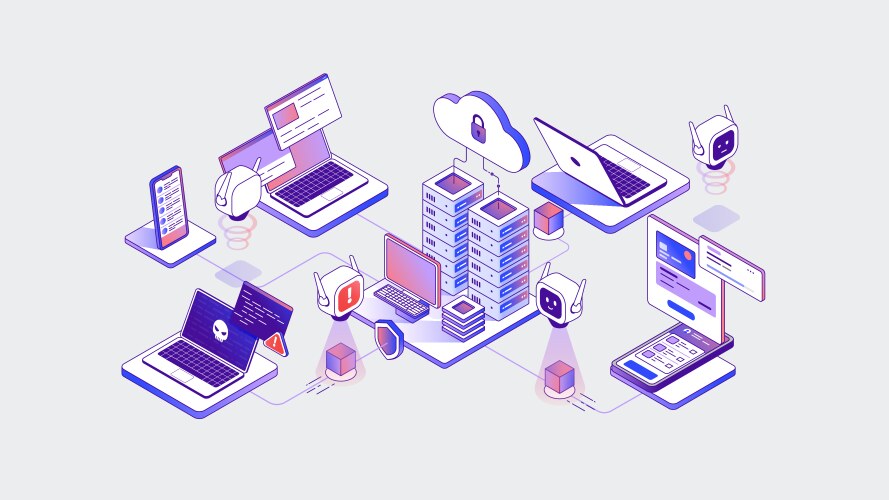 Public security isometric infographics Royalty Free Vector