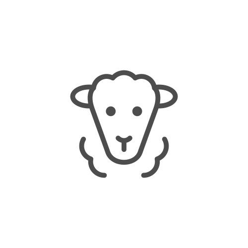 Sheep or wool line icon Royalty Free Vector Image