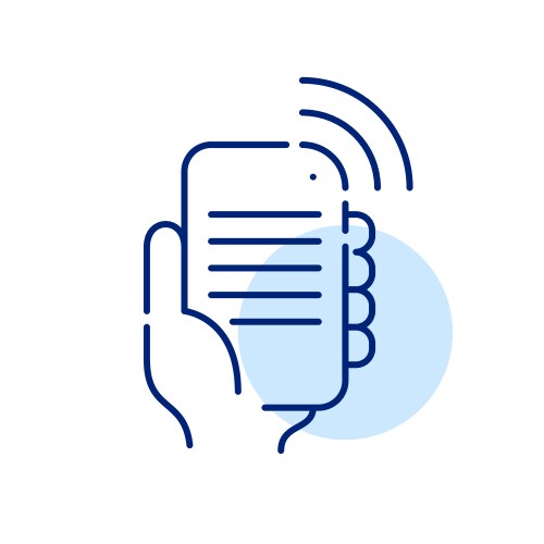Mobile text editor app with cloud data vector image