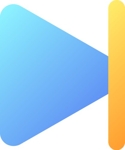 Skip to end pixel perfect flat gradient color ui vektorbild