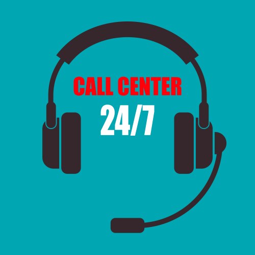 Technical support line concept call center icon Vector Image