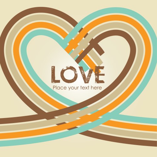 Grunge background with heart Royalty Free Vector Image