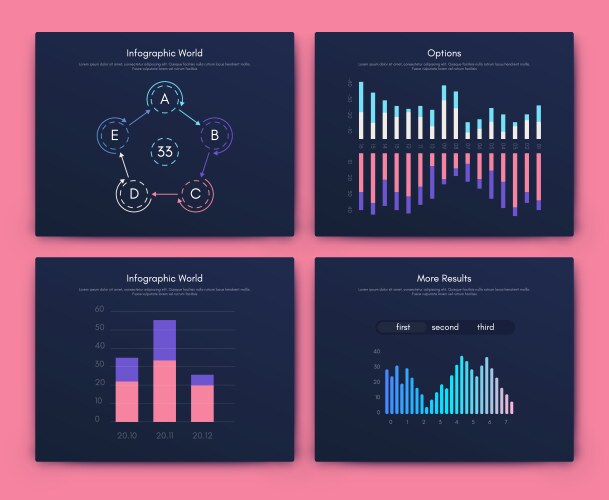 infographic brochure elements for business vector image