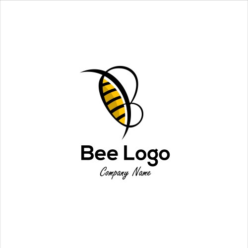 abstract bee logo vector