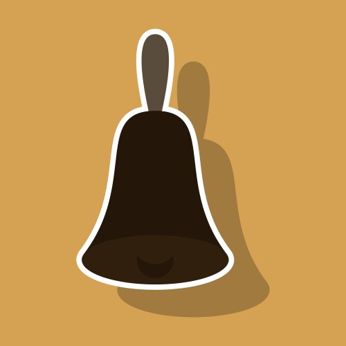 bell icon alarm service handbell sign vector