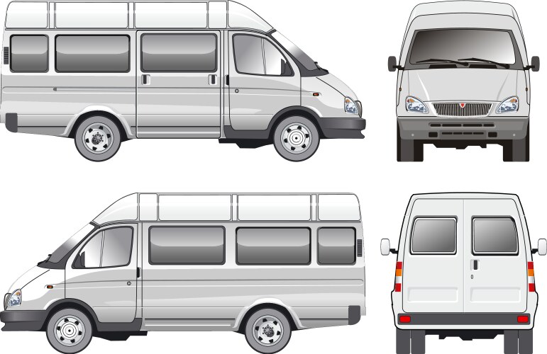 Urban suburban mini-bus Royalty Free Vector Image