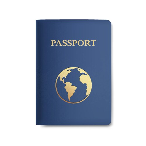 Passport with map isolated on white Vector Image