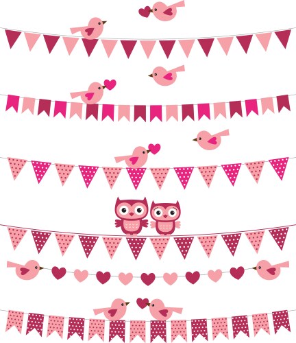 Love birds set Vector Image