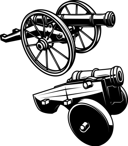 Vintage cannon design element for poster card Vector Image