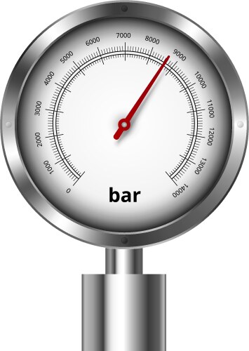 Water pipe pressure meter Royalty Free Vector Image
