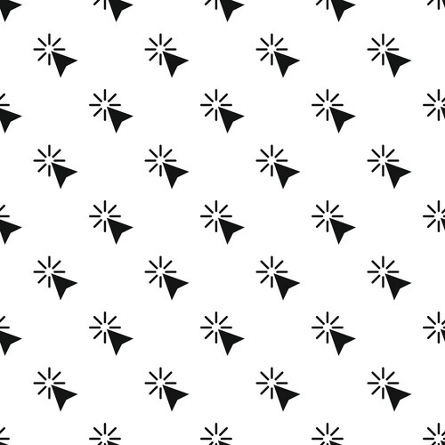 Cursor of mouse arrow clicks pattern simple style vector image