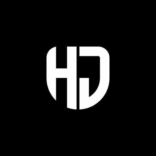 Hj logo monogram with slash style design template Vector Image