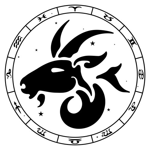 Capricorn Zodiac Sign Vector Image