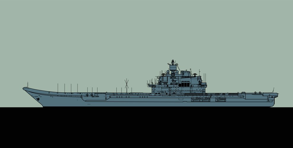 Projekt 11435 soviet aircraft carrier vector image