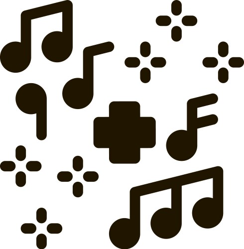 healing music icon glyph vector image