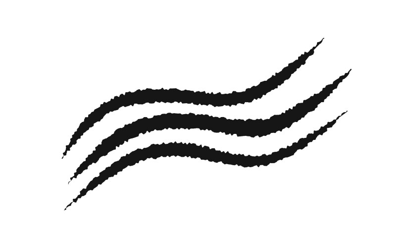 Scratch claw mark wild animals scratches track Vector Image