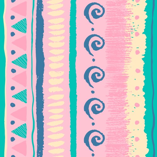 Tribal brush hand drawn ethnic ornaments aztec Vector Image
