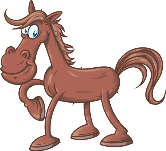 galloping cartoon horse vector image