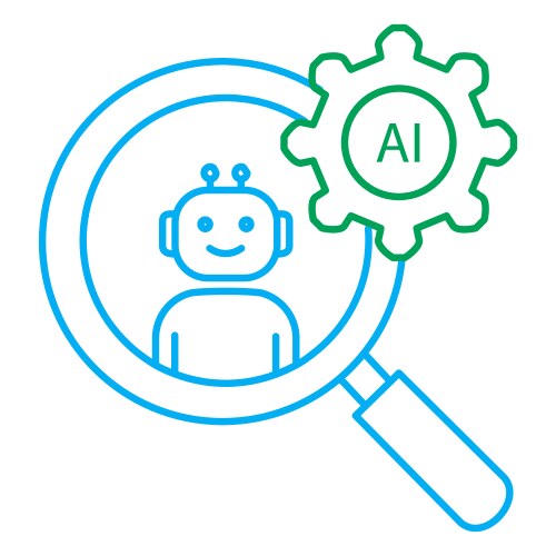 Identity verification check ai chatbot automation vector image