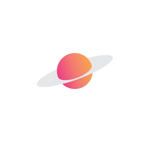 Creative planet logo design Royalty Free Vector Image