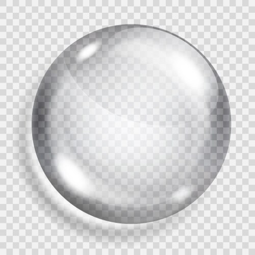 Glass dome transparent plastic sphere Royalty Free Vector
