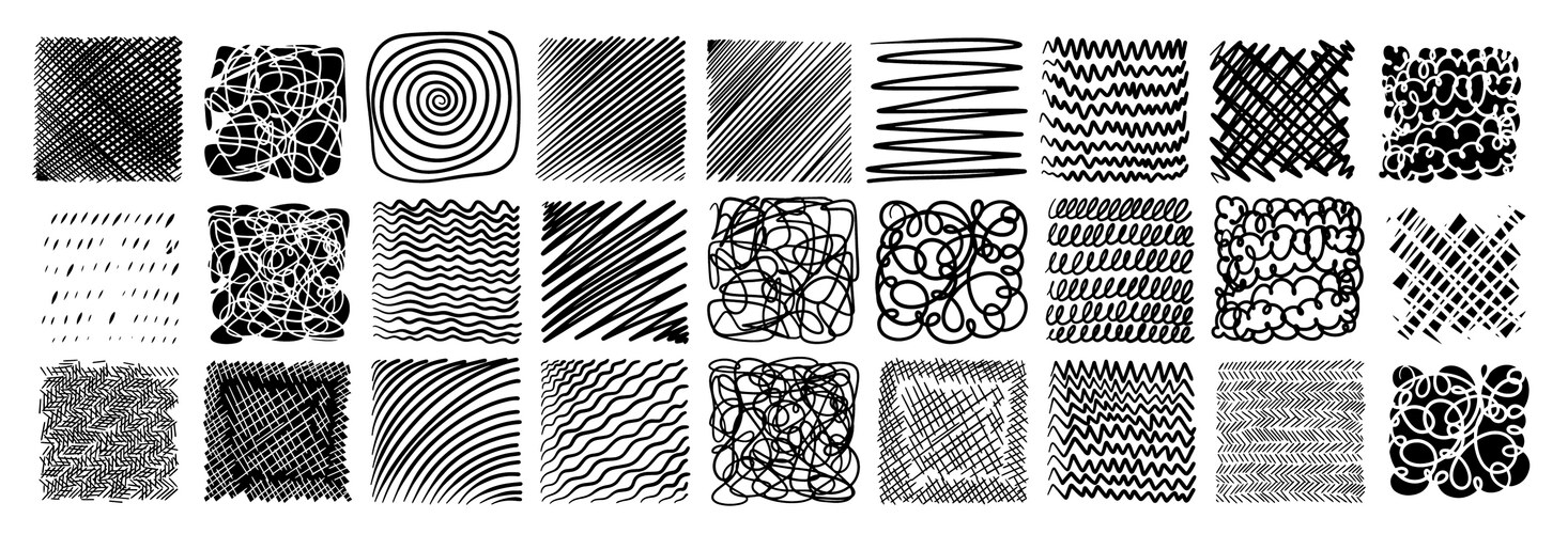 Hatching Pen Doodle Sketch Vector Image