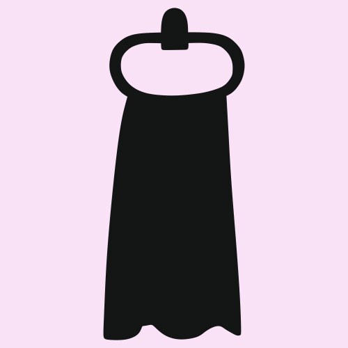 Bathroom towel icon flat style Royalty Free Vector Image