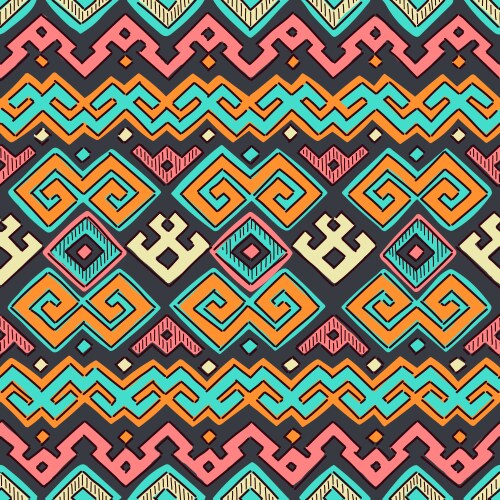 Tribal geometric seamless pattern Royalty Free Vector Image