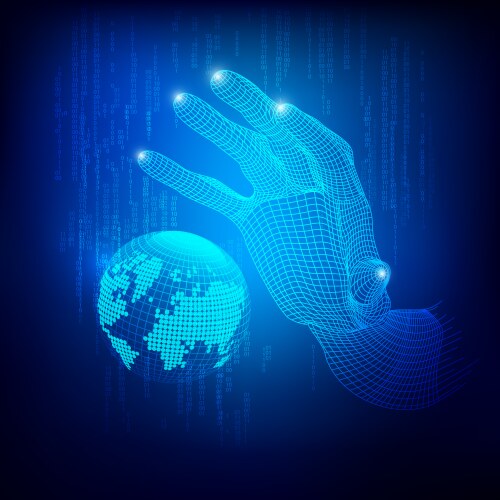 Digital hand Royalty Free Vector Image - VectorStock