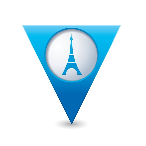 Eiffel Tower Map Pointer vector image