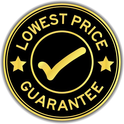 Lowest Price Guarantee - Black & Gold Vector Image