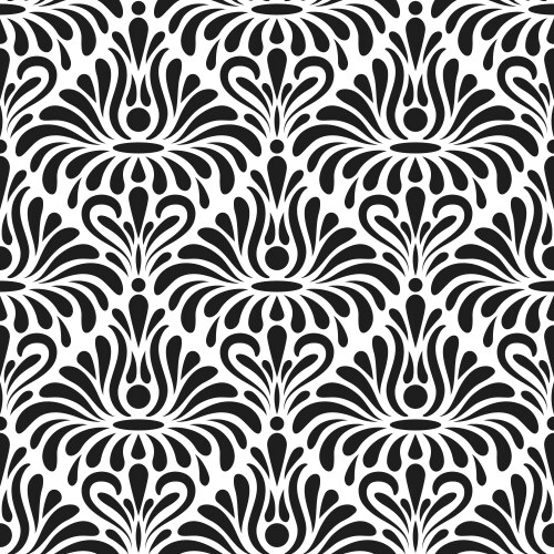 Seamless ethnic doodle monochrome pattern Vector Image