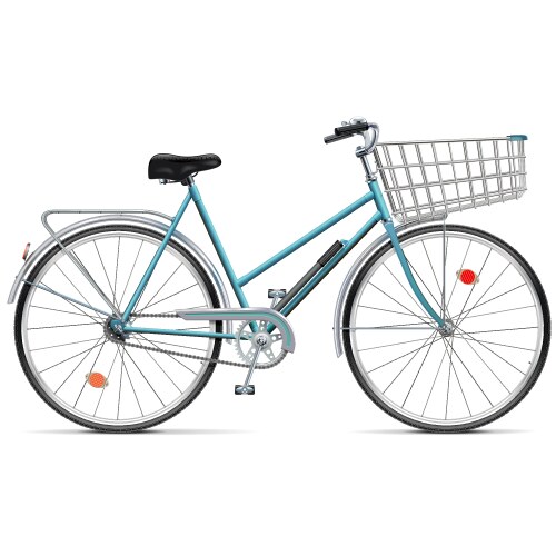 Bike with basket Royalty Free Vector Image - VectorStock