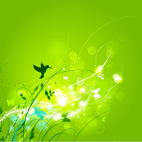 Green spring and summer background Royalty Free Vector Image