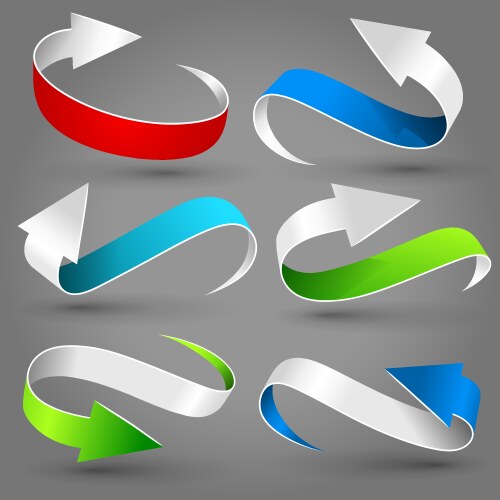 Blue arrows Royalty Free Vector Image - VectorStock