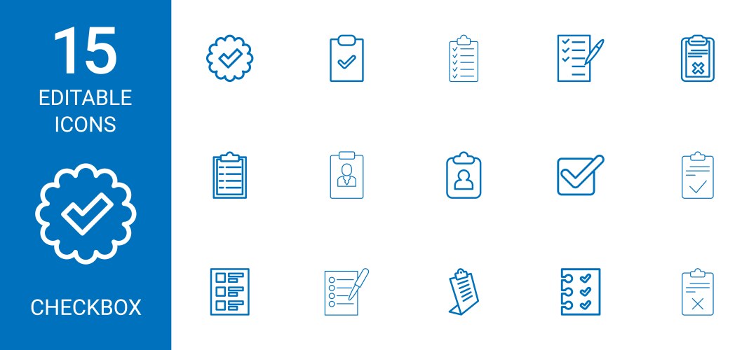 Checkbox icons Vector Image