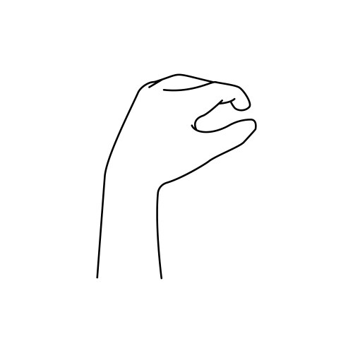 Grabbing hand man s pinching invisible item Vector Image