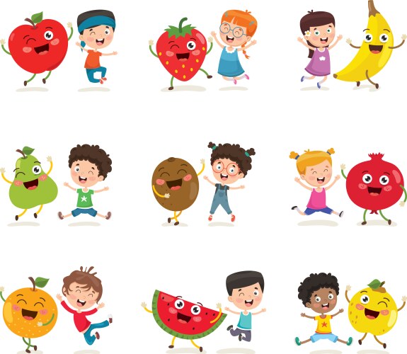 Fruits for healthy eating Royalty Free Vector Image