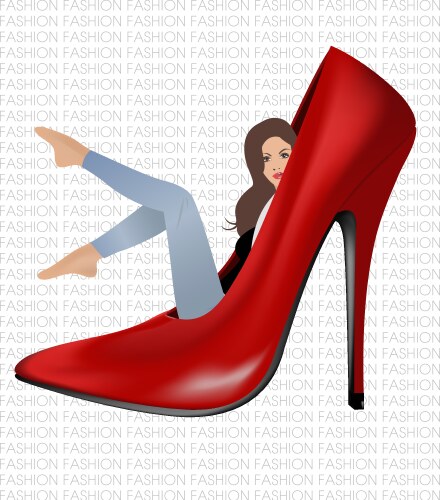 Red shoe Royalty Free Vector Image - VectorStock