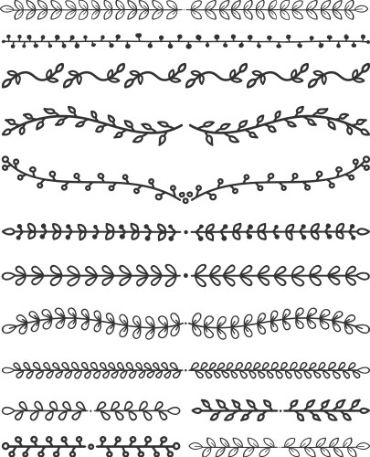 Hand drawn dividers Vector Image