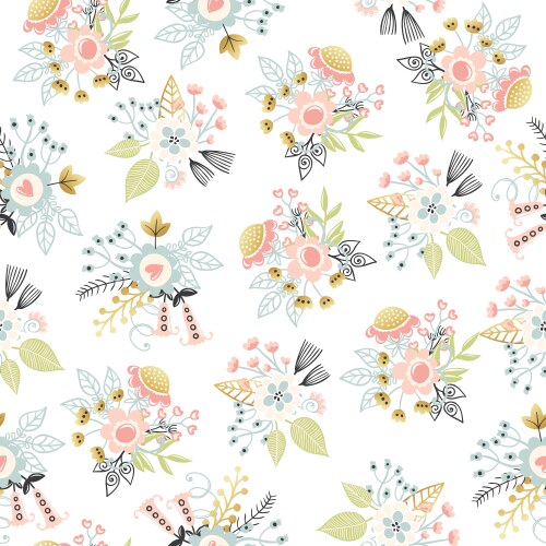 Shabby Chic Floral Pattern Vector Image