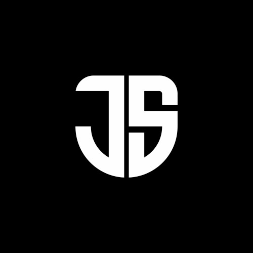 Js logo monogram with slash style design template Vector Image