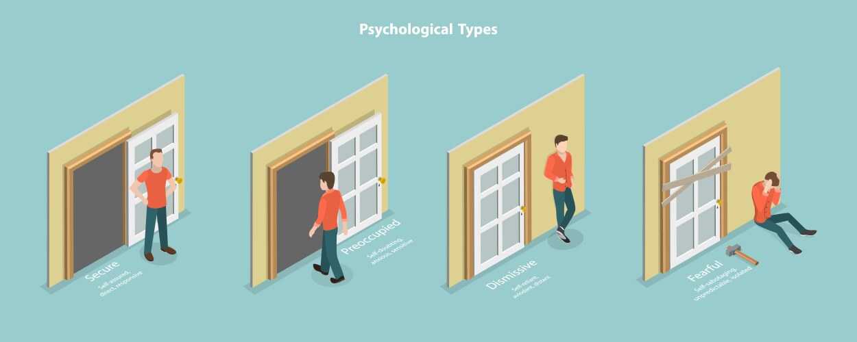 3d isometric flat conceptual Royalty Free Vector Image