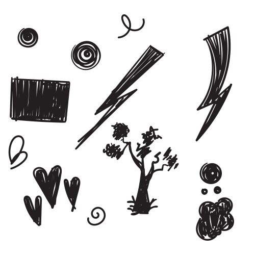 Hand drawn doodle element isolated Vector Image