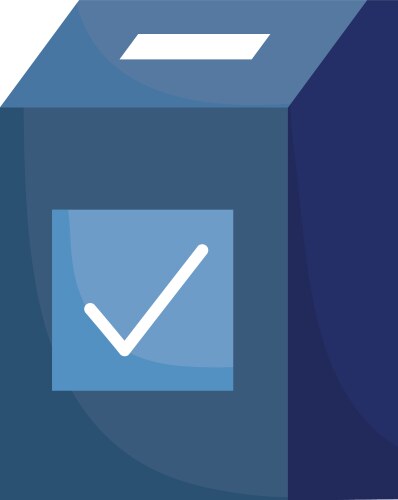 Box voting election democracy check mark white vector image