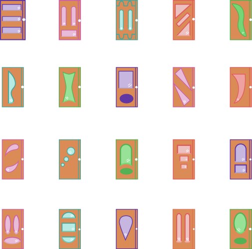 Entrance doors on a white background Vector Image