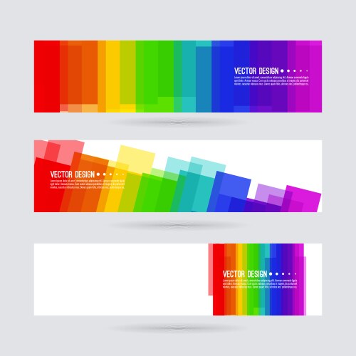 Abstract rainbow stripe banner Royalty Free Vector Image