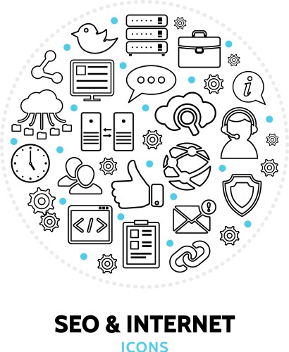 Internet technology round concept vector image