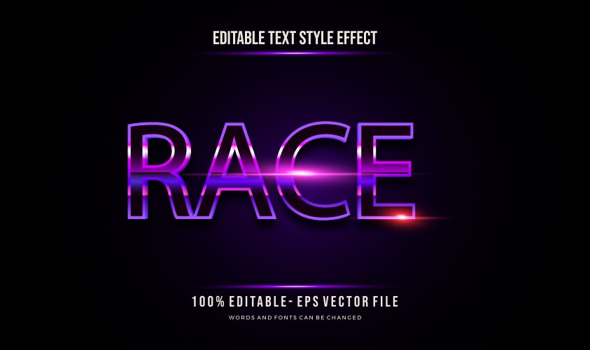 Modern editable text style effect gradient color vector image