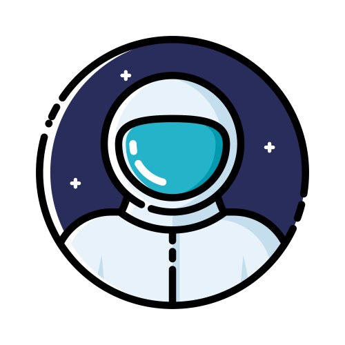 Cute astronaut in space suit cartoon style Vector Image